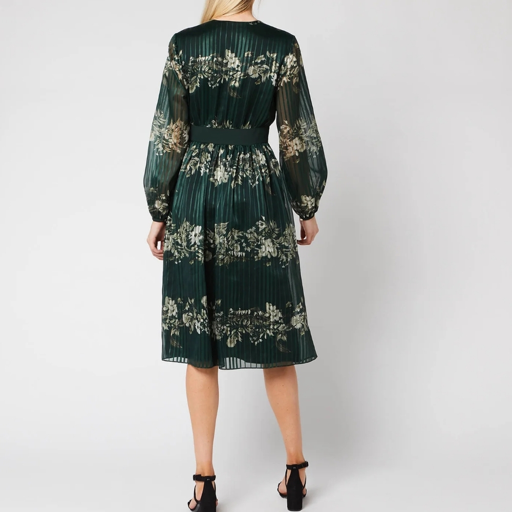 Ted Baker Delyla Meadowsweet Long-Sleeve Midi Dress - Picture 4 of 8